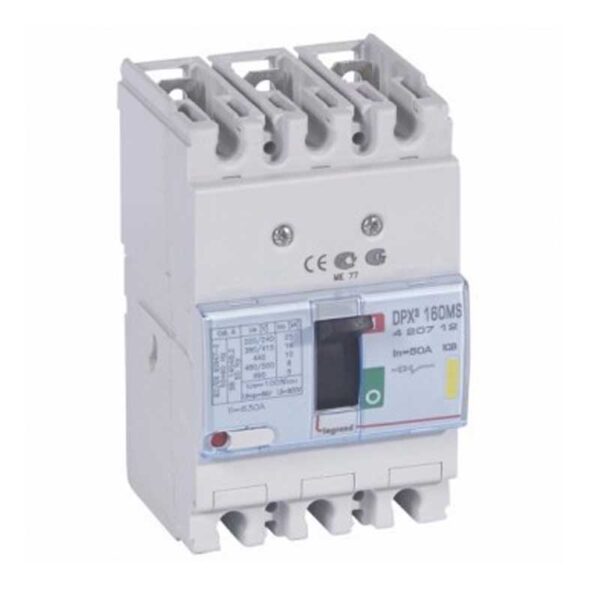 Legrand DPX3 160 Magnetic Only Motor Protection MCCB 3 Poles 50A 420712